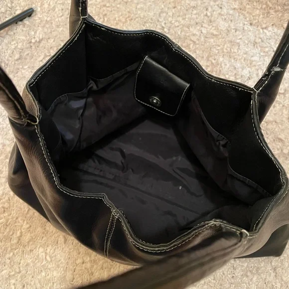 J Jill Black Leather Bag - Picture 3 of 12